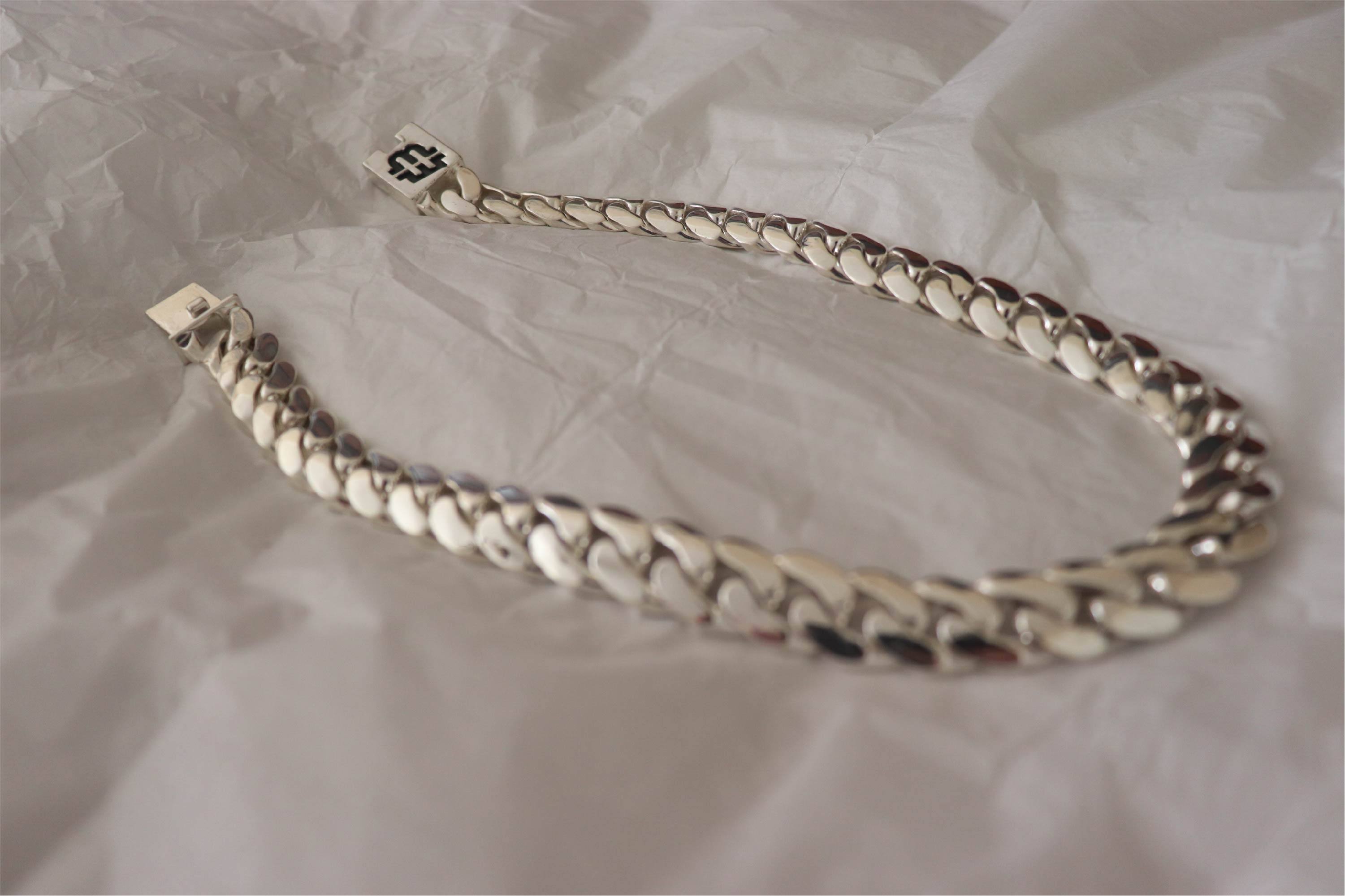 Silver Cuban chain crafted in Toronto